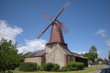 Photograph showing the exterior of Blatchington Windmill before renovation works began. Photograph showing the exterior of Blatchington Windmill before renovation works began.